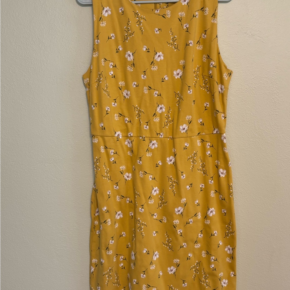 Old Navy Yellow Floral Midi Dress